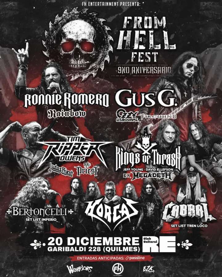 Mega festival de Heavy Metal: Miembros de Judas Priest, Megadeth y Ozzy Osbourne se presentan en Quilmes