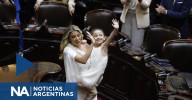 Diputados: Virginia Gallardo juró y le tiró un beso a Javier Milei
