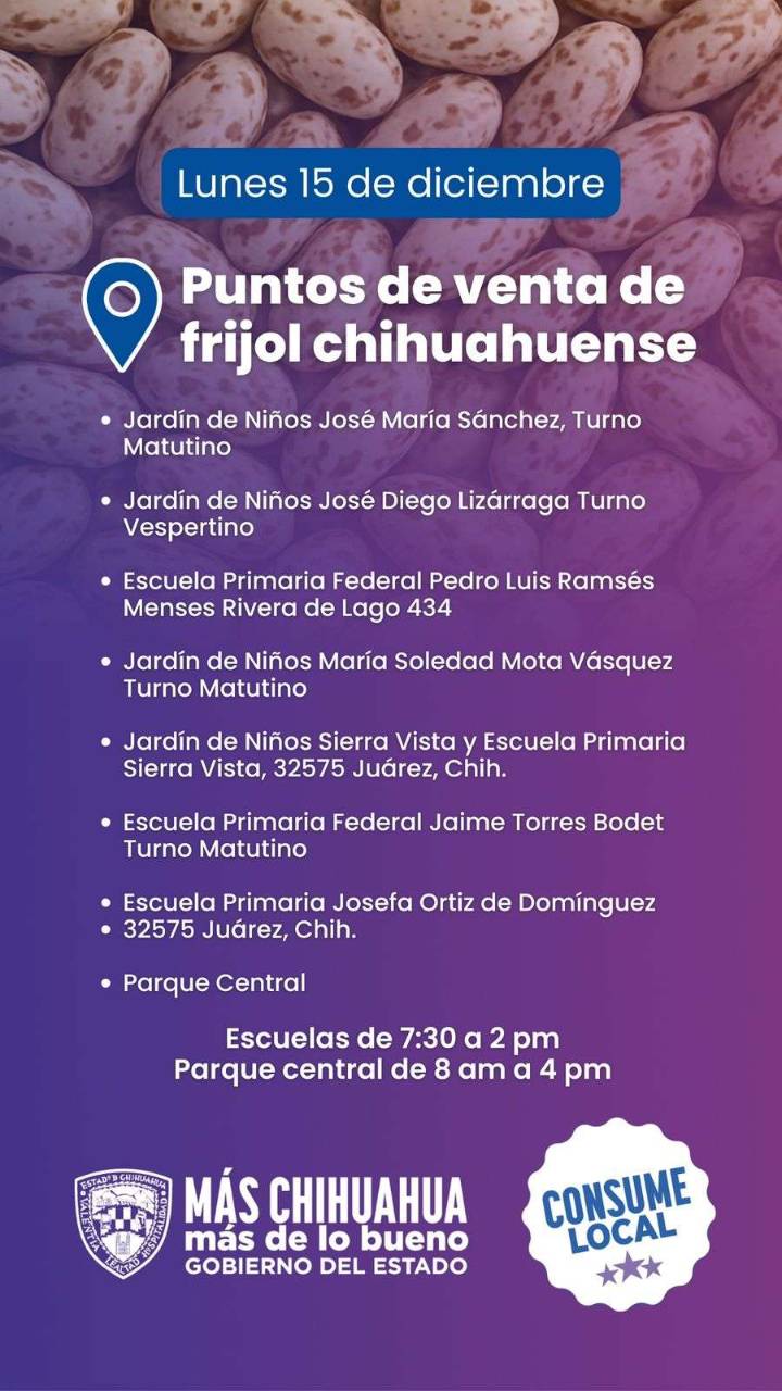 Habilita Estado puntos de venta de frijol