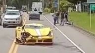 Revelan nuevos detalles del brutal choque entre un Ferrari y un motociclista en la vía Sopó