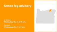 Dense fog advisory issued for Foothills of the Northern Blue Mountains of Oregon until Wednesday afternoon
