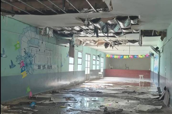 La escuela Hipólito Yrigoyen permanerá cerrada tras los daños por el temporal