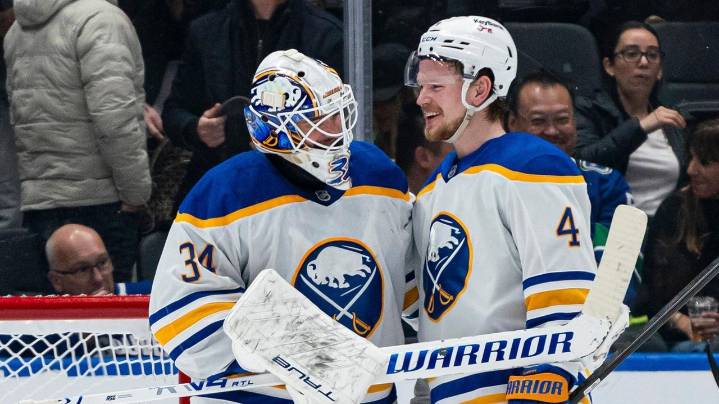 Dahlin, Thompson each have goal and assist as Sabres beat Canucks 3