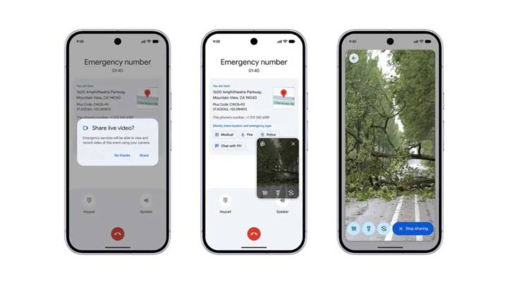 Android users can now share live video with emergency services