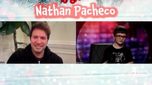 Emmy is sick, so 7-year-old Elliott fills in and interviews singer Nathan Pacheco