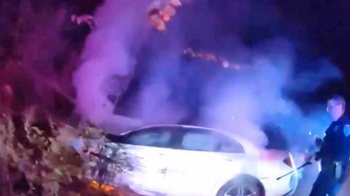 ‘Nothing But a Miracle’: Cops Save Unconscious Man From Burning Car With Seconds to Spare