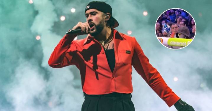 Bad Bunny acude a función de Lucha Libre del CMLL previo a sus conciertos