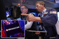 Dow tumbles after hitting record high, while Broadcom latest to fuel AI bubble fears