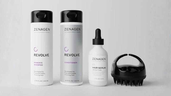 Save 20% on Zenagen's hair loss Trio Kit + get a free scalp massager