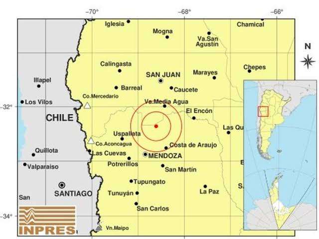 Un sismo de magnitud cinco se regitró en Mendoza