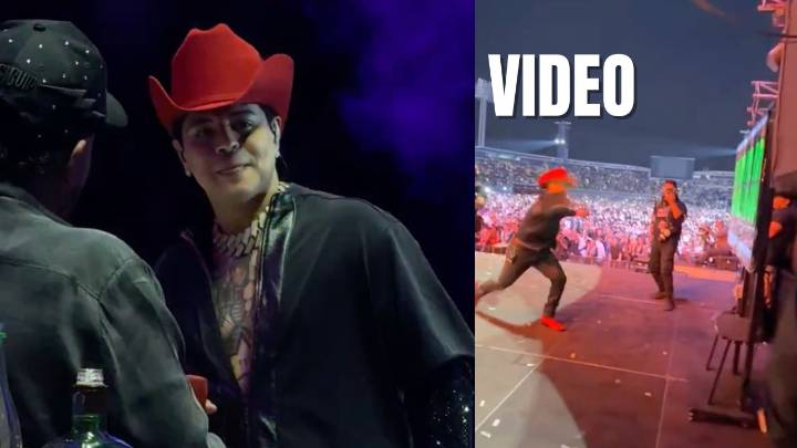 Eduin Caz, líder de Grupo Firme, rompe pantalla en pleno concierto en Bogotá