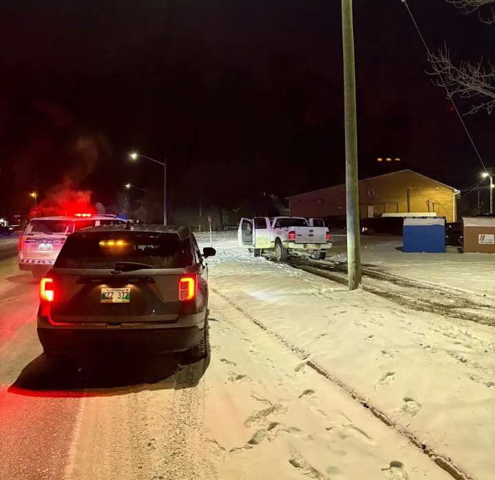 Driver on trail of destruction damages cars, runs over stop sign and takes out internet