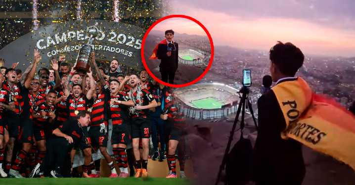 El cerro hecho cabina: joven sorprende con su relato improvisado de la Libertadores frente al Monumental