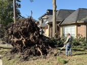 Tornado debris cleanup underway in Spring, Cypress