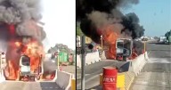 VIDEO: ¿Qué pasó con el paciente? Ambulancia del IMSS se incendia en caseta de Manzanillo