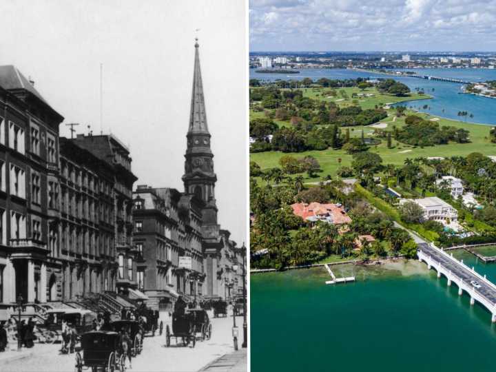 THEN AND NOW: Photos show where America's wealthiest lived a century ago versus today
