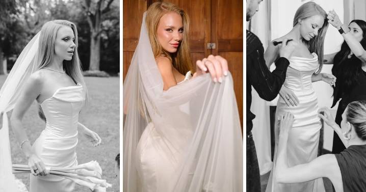 Los detalles del romántico y minimalista look de novia de Rocío Pardo