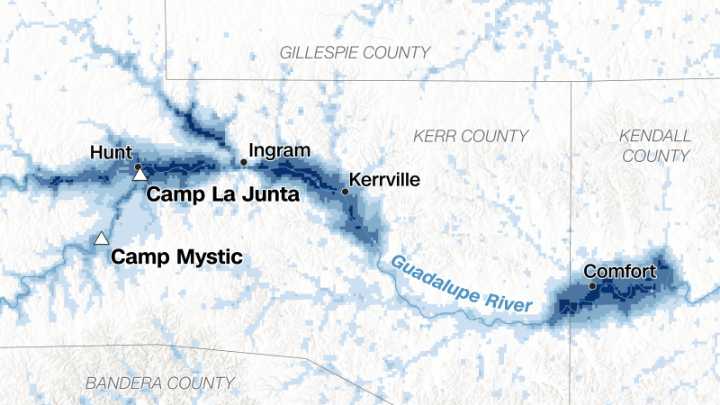 How the catastrophic Texas flooding unfolded, in maps and charts