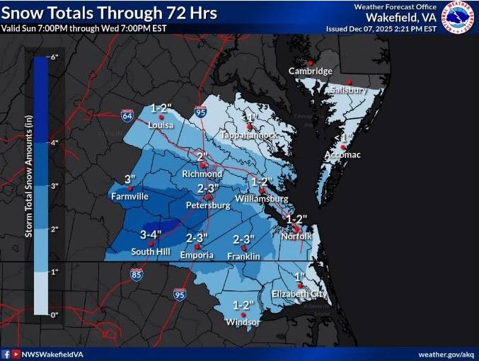 Historic Triangle Braces for Another Round of Wintry Weather