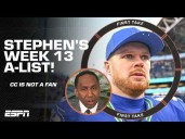 Stephen A.'s SHOCKING Week 13 A-List 🍿 'I HATE THIS LIST!' 