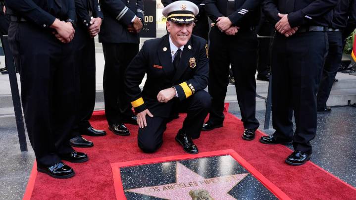 Los Angeles firefighters honored with star on Hollywood Boulevard