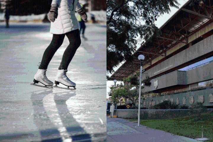 ¡Ya está lista la pista de hielo! Desde este viernes podrás patinar gratis en Palacio Municipal