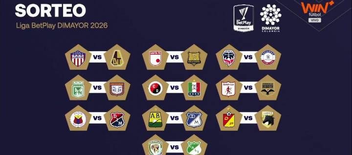 Lista primera fecha de la Liga I 2026: Junior recibirá al Tolima