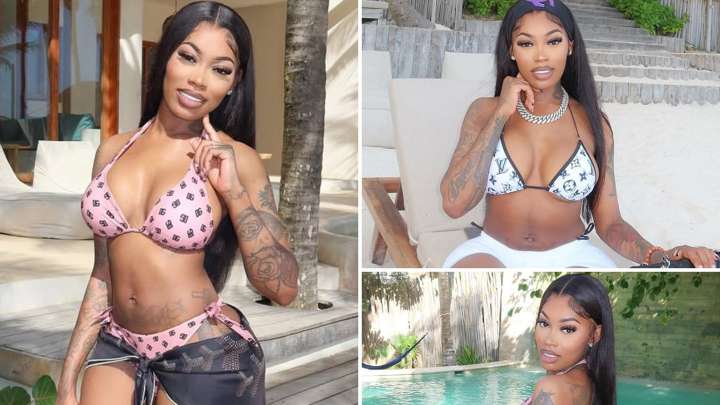 Asian Da Brat Stuns in Bikinis on Tropical Vacay