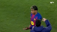 El enfado de Lamine Yamal al ser cambiado contra el Eintracht: "Tenía amarilla y necesitábamos piernas frescas"