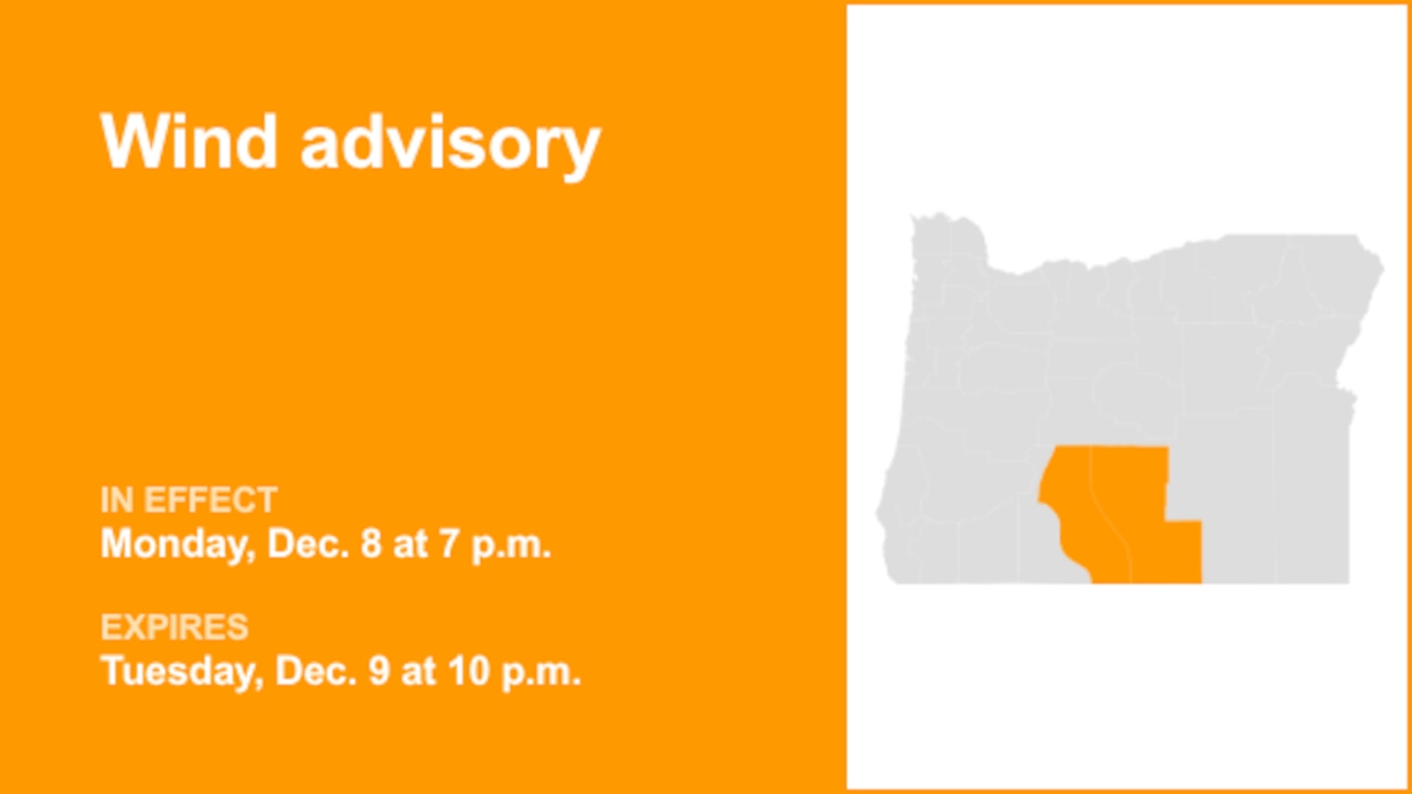 Wind advisory for Northern and Eastern Klamath County and Western Lake County and Central and Eastern Lake County
