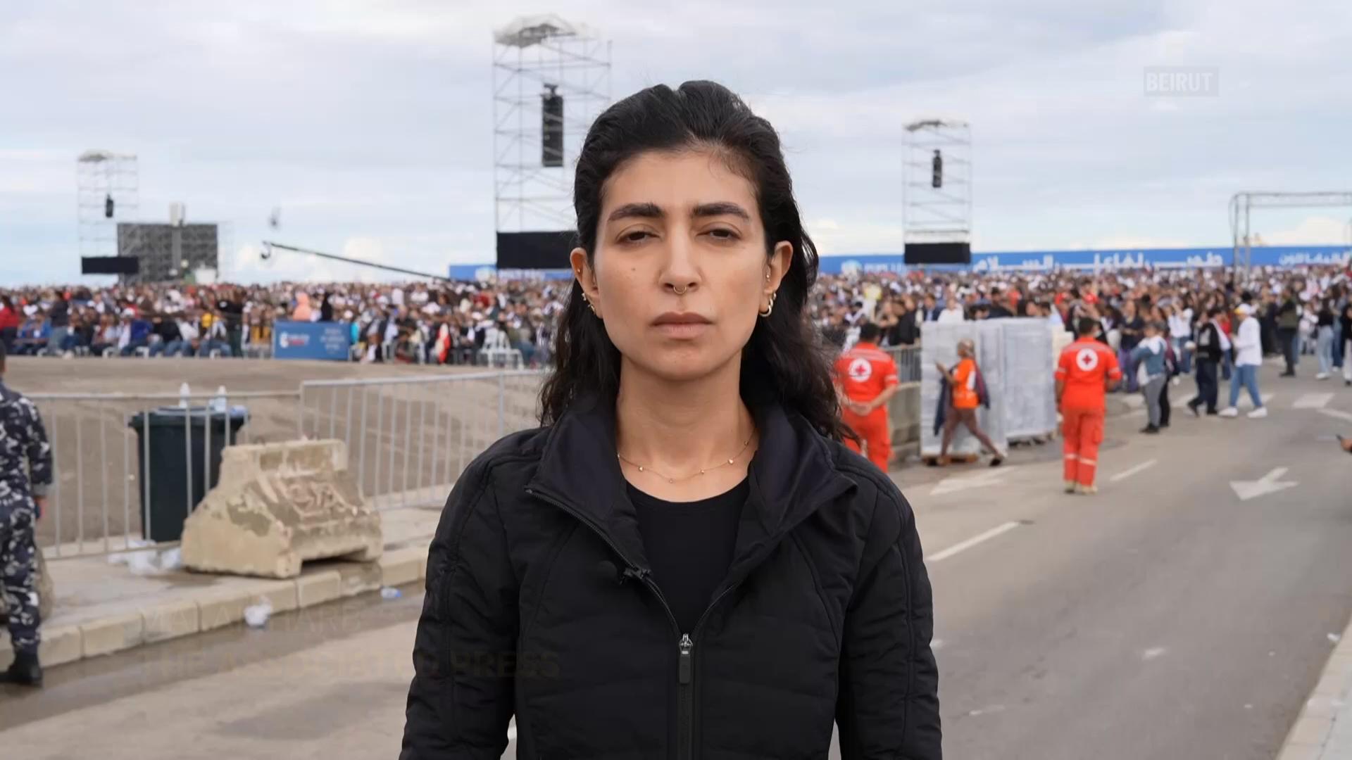 Pope prays at site of 2020 Beirut port explosion on last day of Lebanon trip