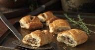 Christmas sausage rolls recipe includes 4 festive ingredients for a sweet and nutty flavour