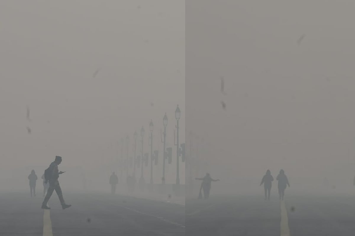 Thick smog blankets Delhi, AQI nears ‘severe’ mark