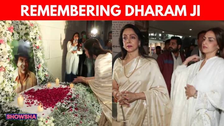 Hema Malini & Daughter Esha Deol Pay Tribute To Late Bollywood Legend Dharmendra