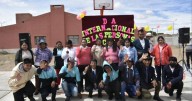 Festejo con la inauguración de un playón deportivo