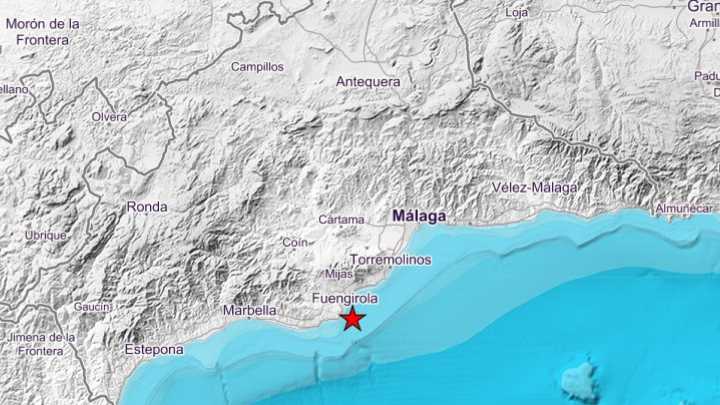 Registrado un terremoto de 4,9 grados con epicentro en Fuengirola que se ha dejado sentir en varias provincias andaluzas