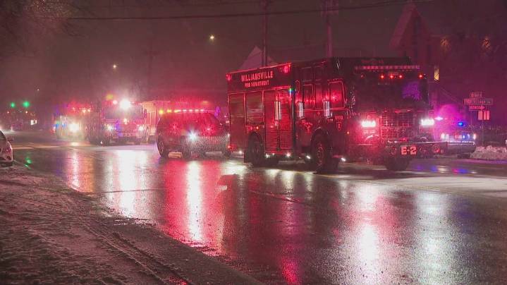 Fire sends 4 to hospital and shuts down Main Street in Amherst