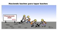 Haciendo baches para tapar baches