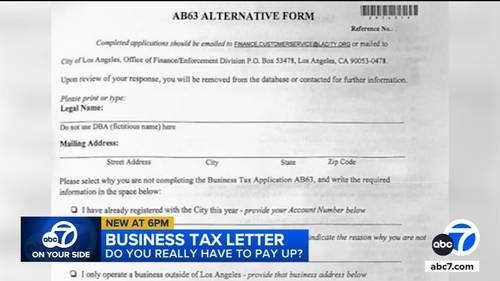 Residents confused after getting letters from City of Los Angeles saying they owe business taxes
