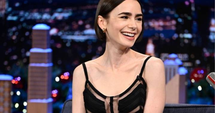 Lily Collins Wows Fans in Sheer Cut