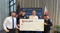 NVPD Narcotics Task Force receives donation from AAM Metal Forming