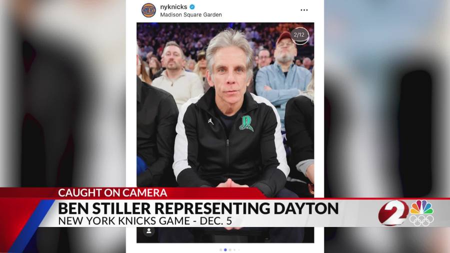 Ben Stiller is a Dayton Dragons fan? Photo suggests so