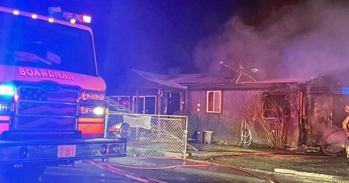 Garage fire in Boardman leads to evacuation