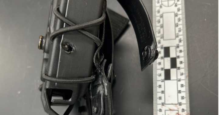 Bullet hit officer's ballistic vest during foot chase of teens