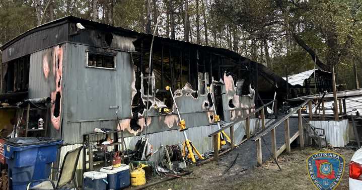 Man, young girl killed in Coushatta mobile home fire