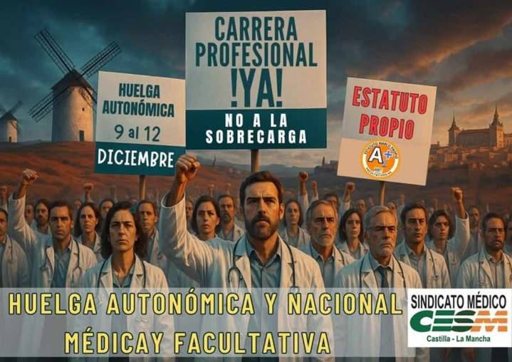 Los médicos de Castilla-La Mancha secundan la huelga nacional y reclaman la carrera profesional en la región