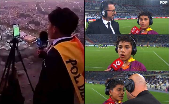 Sueño cumplido: Invitaron al niño que subió un cerro para narrar la Copa Libertadores a comentar un partido de primera división