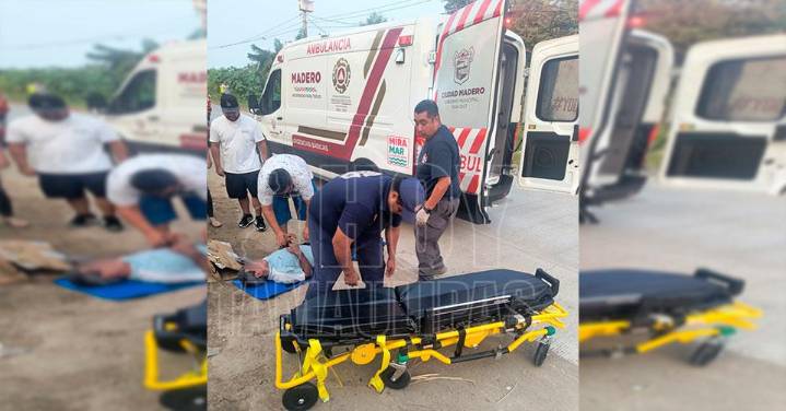 Motociclista arrolló a un adulto mayor en Miramapolis de Ciudad Madero
