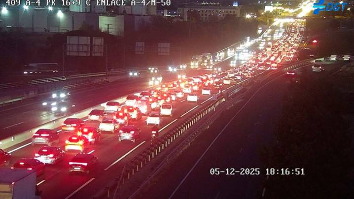 Tráfico lento de salida en la A-4  entre Getafe y Pinto y en la A