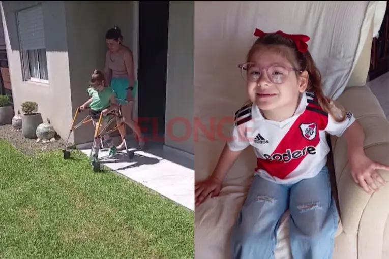Kiara tiene parálisis cerebral y necesita un nuevo andador: también recaudan fondos para costear estudios médicos